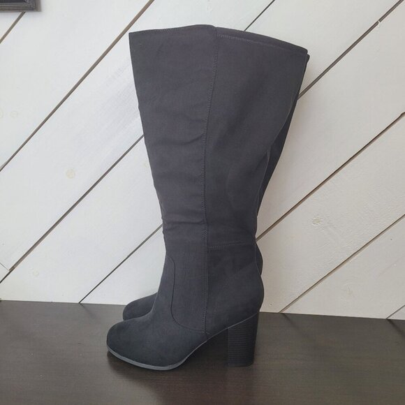 NEW Style & Co. Addyyf Womens 11W Extra Wide Calf Black Knee-High Boots - Picture 2 of 10